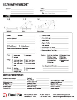 RM-2318 Ready Mix Conveyor Spec Sheet